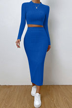 Load image into Gallery viewer, Aria Long Sleeve Top and Wrap Skirt Set
