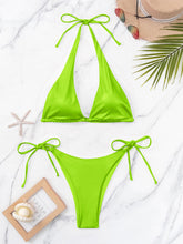 Load image into Gallery viewer, Dubai Tied Halter Neck Two-Piece Bikini Set
