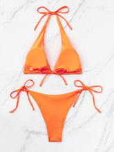 Load image into Gallery viewer, Dubai Tied Halter Neck Two-Piece Bikini Set
