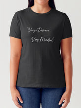 Load image into Gallery viewer, VERY DEMURE VERY MINDFUL Cursive Letter Graphic Short Sleeve Tubular T-Shirt
