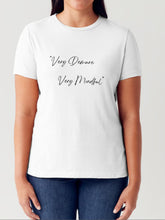 Load image into Gallery viewer, VERY DEMURE VERY MINDFUL Cursive Letter Graphic Short Sleeve Tubular T-Shirt
