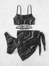 Load image into Gallery viewer, Rio Tied Printed Three-Piece Swim Set
