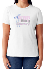 Load image into Gallery viewer, CUTESY MINDFUL DEMURE Letter Graphic Short Sleeve Tubular T-Shirt
