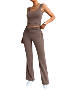 Allegra Square Neck Tank and Drawstring Pants Set