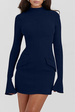 Load image into Gallery viewer, Astoria Mock Neck Long Sleeve Mini Dress
