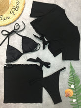 Load image into Gallery viewer, Santiago Halter Neck Bikini and Cover Up Four-Piece Swim Set
