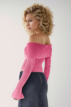 Load image into Gallery viewer, Jasmine Ribbed Off-Shoulder Zip Up Long Sleeve Cardigan
