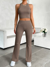 Load image into Gallery viewer, Alyssa Ribbed Round Neck Tank and Pants Set
