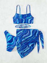 Load image into Gallery viewer, Rio Tied Printed Three-Piece Swim Set
