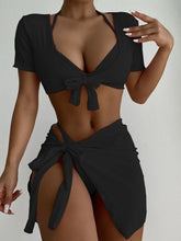 Load image into Gallery viewer, Santiago Halter Neck Bikini and Cover Up Four-Piece Swim Set
