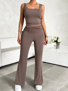 Allegra Square Neck Tank and Drawstring Pants Set