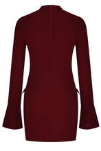 Load image into Gallery viewer, Astoria Mock Neck Long Sleeve Mini Dress
