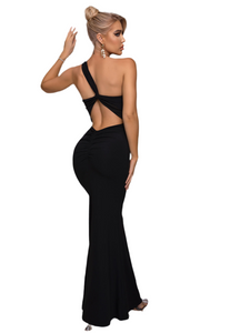 Marilyn Cutout One-Shoulder Maxi Dress