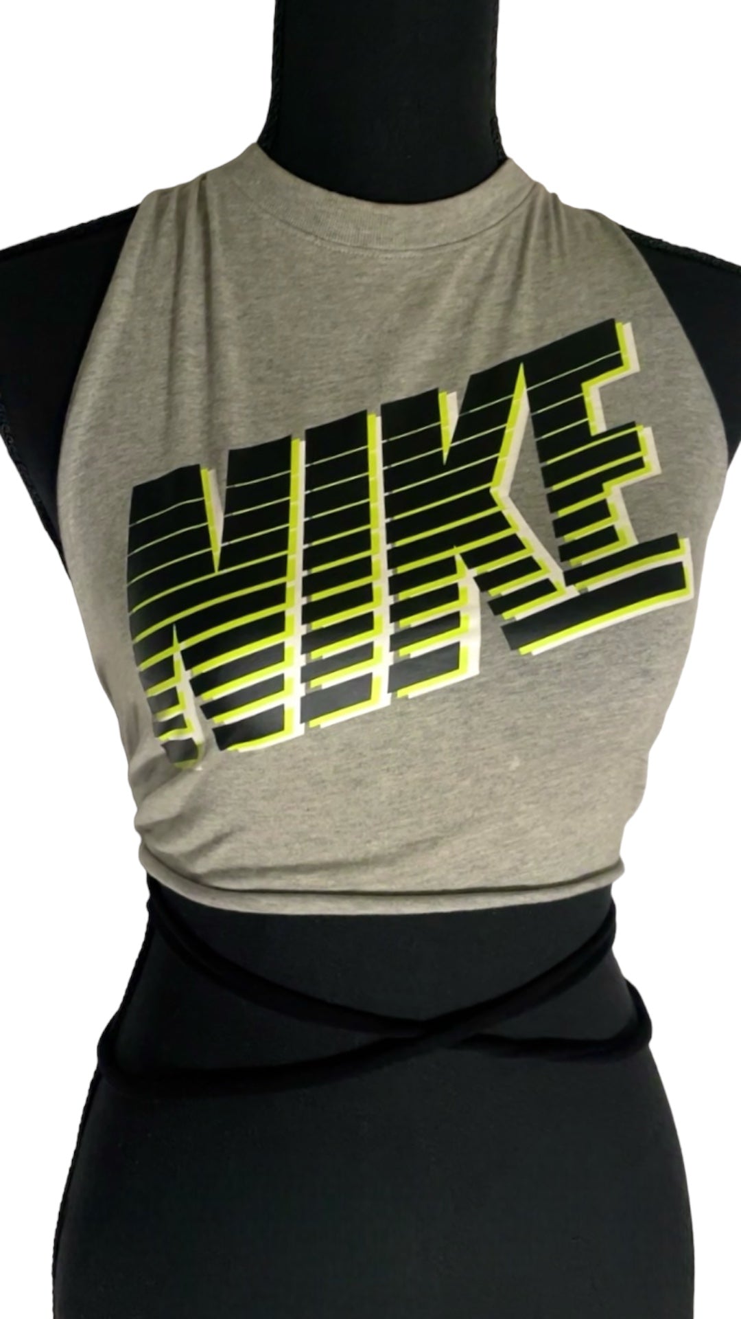 NIKE 3D WRAP TOP - GREY/NEON LIME