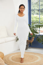 Load image into Gallery viewer, Melanie Basic Round Neck Long Sleeve Maxi Bodycon Dress
