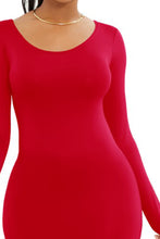 Load image into Gallery viewer, Melanie Basic Round Neck Long Sleeve Maxi Bodycon Dress
