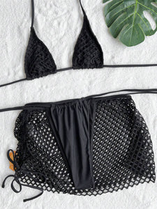 Kingston Cutout Halter Neck Three-Piece Swim Set