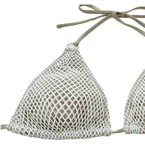 Sicily Halter Neck Fishnet Tie Back Bikini Set