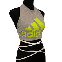 Load image into Gallery viewer, ADIDAS WRAP TOP - GREY/NEON LIME
