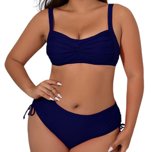 St. Lucia Plus Size Twist Front Tied Bikini Set