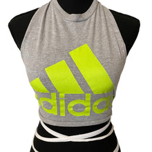 Load image into Gallery viewer, ADIDAS WRAP TOP - GREY/NEON LIME
