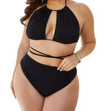 Load image into Gallery viewer, Aruba Plus Size Cutout Tied Backless Bikini Set
