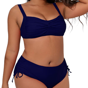 St. Lucia Plus Size Twist Front Tied Bikini Set