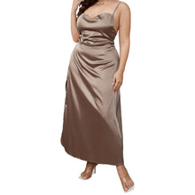 Load image into Gallery viewer, Plus Size Lace-Up Split Night Dress
