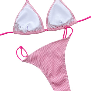 Bahamas Ribbed Tie Back Bikini Set