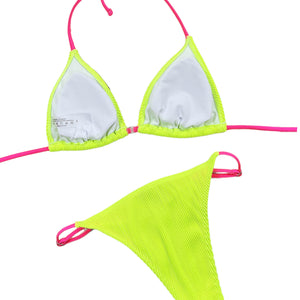 Bahamas Ribbed Tie Back Bikini Set