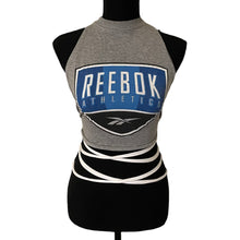 Load image into Gallery viewer, VINTAGE REEBOK ATHLETICS WRAP TOP - GREY/BLUE CLASSIC LOGO
