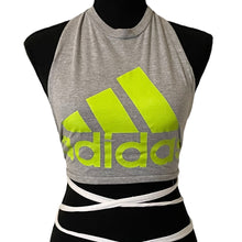 Load image into Gallery viewer, ADIDAS WRAP TOP - GREY/NEON LIME
