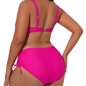 St. Lucia Plus Size Twist Front Tied Bikini Set