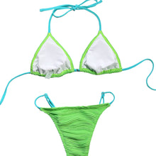 Load image into Gallery viewer, Taiwan Ribbed Halter Neck Two-Piece Bikini Set
