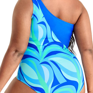 Montego Plus Size Swirls And Ring One-Piece Swimsuit