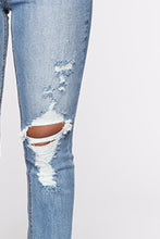 Load image into Gallery viewer, Gigi Distressed Slit Jeans
