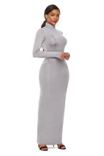 Load image into Gallery viewer, Melanie Mock Neck Long Sleeve Maxi Slim Dress
