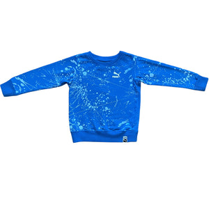 PUMA KIDS CREW NECK PAINT SPLATTER SWEATER