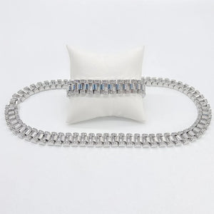 14MM ICED OUT PRESIDENTIAL LINK BRACELET - SILVER