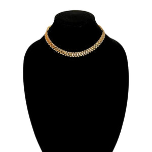 10MM ICED OUT PRESIDENTIAL LINK NECKLACE - GOLD