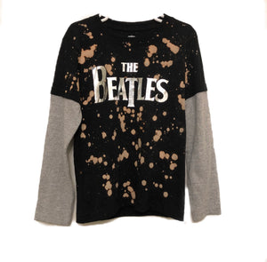 THE BEATLES KIDS CUSTOM TWO TONE LONG SLEEVE TEE