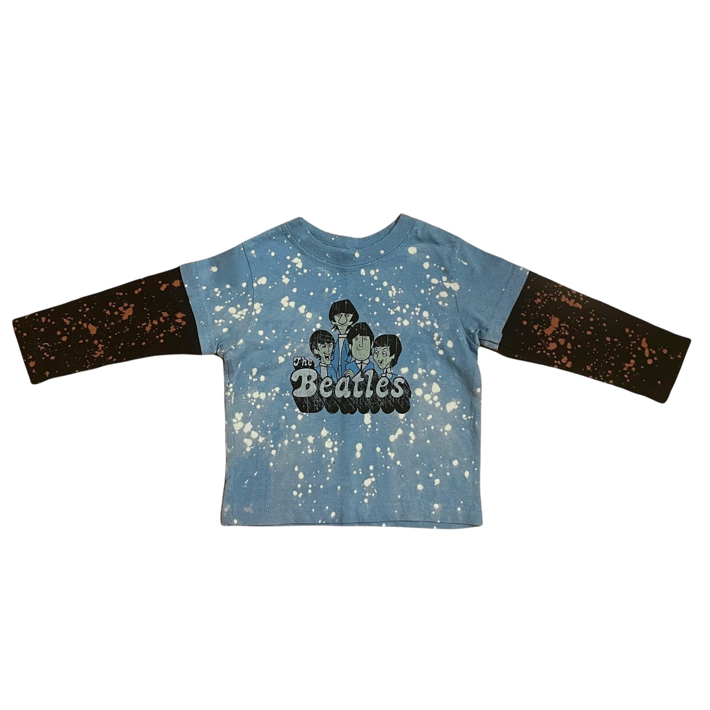 THE BEATLES KIDS CARTOON CUSTOM LONG SLEEVE TEE