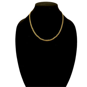 5MM CURBED CUBAN LINK NECKLACE - GOLD