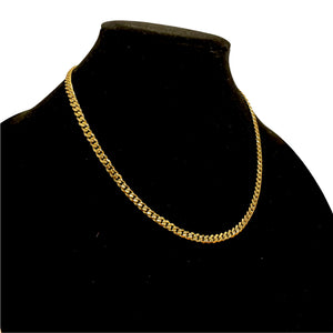 5MM CURBED CUBAN LINK NECKLACE - GOLD