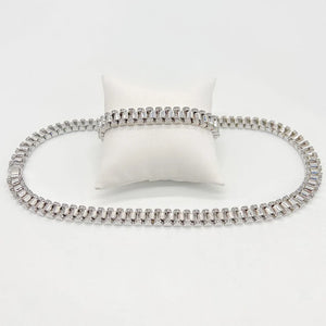 10MM ICED OUT PRESIDENTIAL LINK BRACELET - SILVER